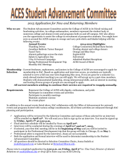 2015 Application for New and Returning Members