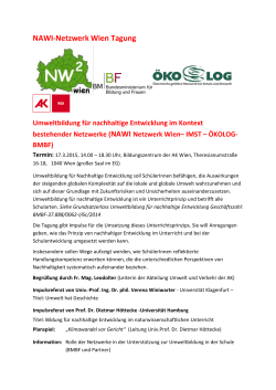 NAWI-Netzwerk Wien Tagung Umweltbildung fÃ¼r - AECC-BIO