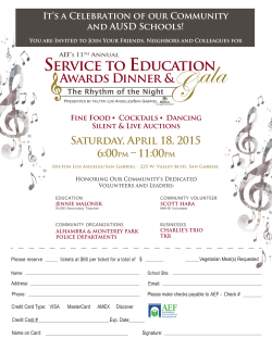 Dinner Gala Forms - Alhambra Educational Foundation