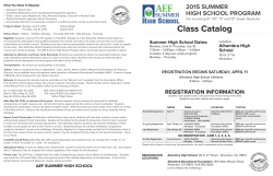 Class Catalog - Alhambra Educational Foundation