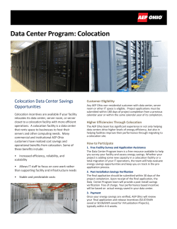 Data Center Program: Colocation