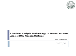 A Decision Analysis Methodology to Assess Customer Value of BMD