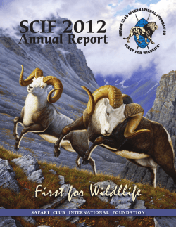 2012 Annual Report - Safari Club International Foundation