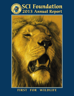 2013 Annual Report - Safari Club International Foundation