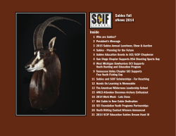 Inside Sables Fall eNews 2014 - Safari Club International Foundation