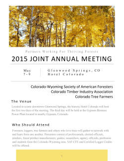 2015 JOINT ANNUAL MEETING - the Colorado