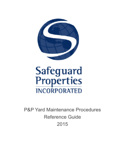 2015 P&P Yard Maintenance Procedures Guide
