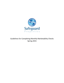 Monthly Marketability Guidelines