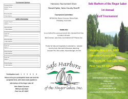 2015 SHFL Golf Tournament - Safe Harbors of the Finger Lakes