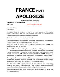 FRANCE MUST APOLOGIZE