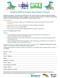 ACES & BIKE to School Day Poster Contest