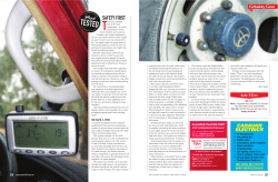 SAFETY FIRST - Tyre Pressure Monitoring System