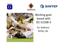 Working goal based with IEC 61508