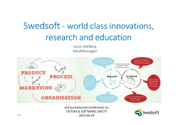 Swedsoft- world class innovations, innovations, research and