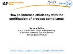 How to increase efficiency with the certification of process compliance