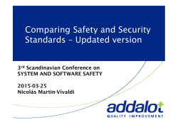 Comparing security and safety standards