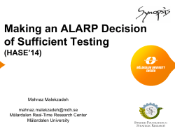 Making an ALARP Decision of Sufficient Testing