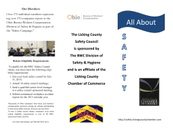 2015 Safety Brochure - Licking County Chamber Safety Council