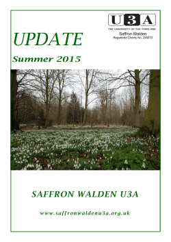 Summer 2015 Update - Saffron Walden U3A