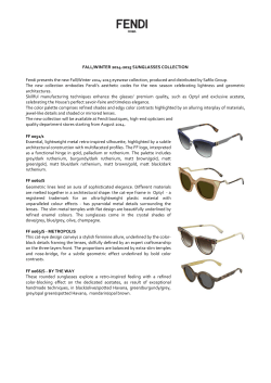 FALL/WINTER 2014-2015 SUNGLASSES COLLECTION