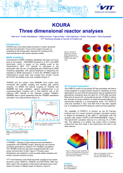 BWR modelling Introduction 3D Thermal - SAFIR2014