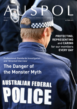 The Danger of the Monster Myth - Australian Federal Police