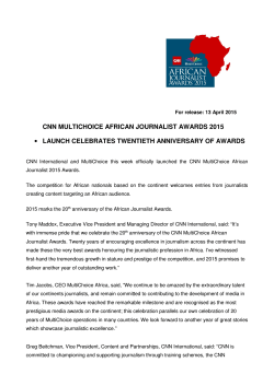 2015 Competition Launch Press Release