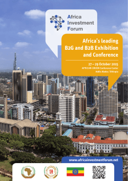 Africa`s leading B2G and B2B Exhibition and Conference