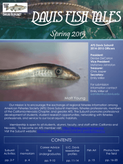 Davis Fish Tales Spring 2015 - Wildlife, Fish, & Conservation Biology