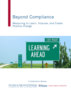 Beyond Compliance Beyond Compliance