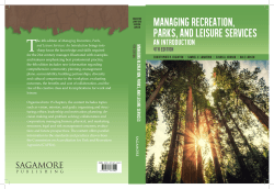 Managing Recreation, Parks, and Leisure Services
