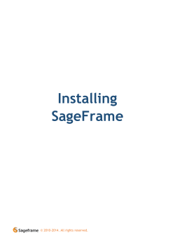 Installing SageFrame