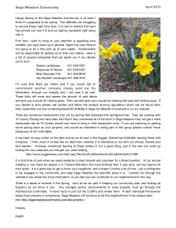 to read the latest SMHOA Spring 2015 newsletter