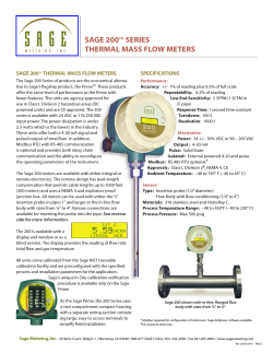 Sage 200 Brochure - Sage Metering Inc.