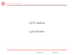 LCC status Lyn Evans