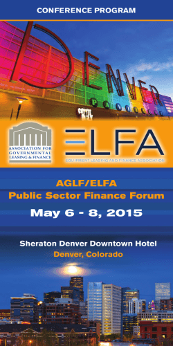 Conference Program - Association for Governmental Leasing and