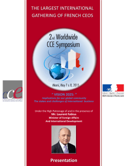 THE LARGEST INTERNATIONAL GATHERING OF FRENCH CEOS