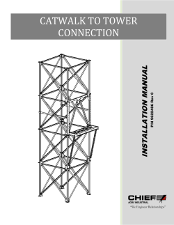 Catwalk to Tower Connection Manual