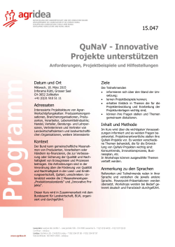QuNaV - Innovative Projekte unterstÃ¼tzen