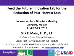 Feed the Future Innovation Lab for the Reduction of Post