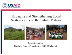 Engaging and Strengthening Local Systems in Feed the