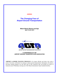 2015 Spring Agenda - Airport Ground Transportation Association