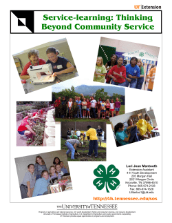Service-learning: Thinking Beyond Community Service