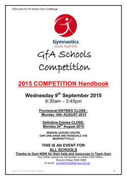2015 GSA School Challenge Handbook