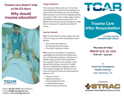 Trauma Care After Resuscitation
