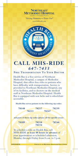 NE Health Bus - Methodist Healthcare System