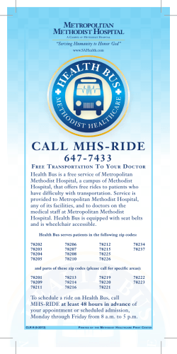 Metro Health Bus - Methodist Healthcare System