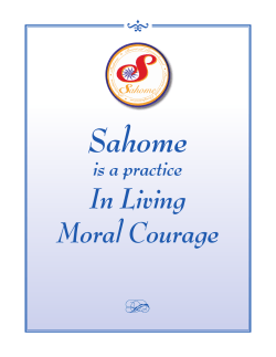 Sahome on Moral Courage