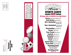 Sports Camp Brochure 2015 - Souderton Area High School