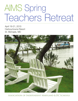 2015 AIMS Teachers Retreat - Association of Independent Maryland